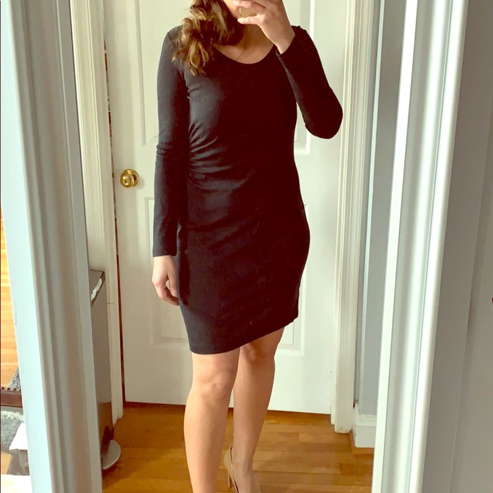 Ann Taylor Gray Long Sleeve Dress